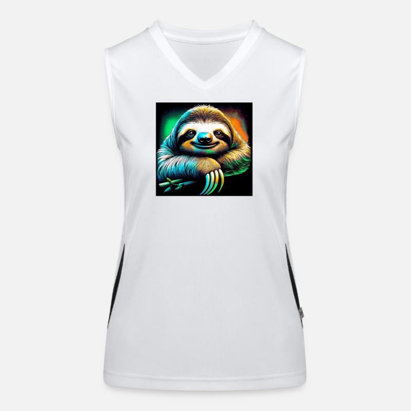 Faultier Funktionelles Kontrast-Tank Top für Frauen
