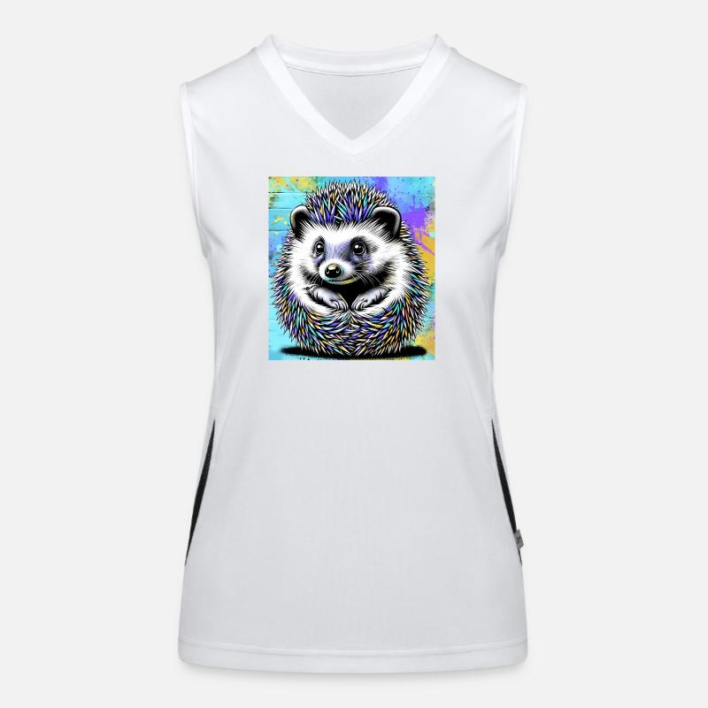Igel Funktionelles Kontrast-Tank Top für Frauen