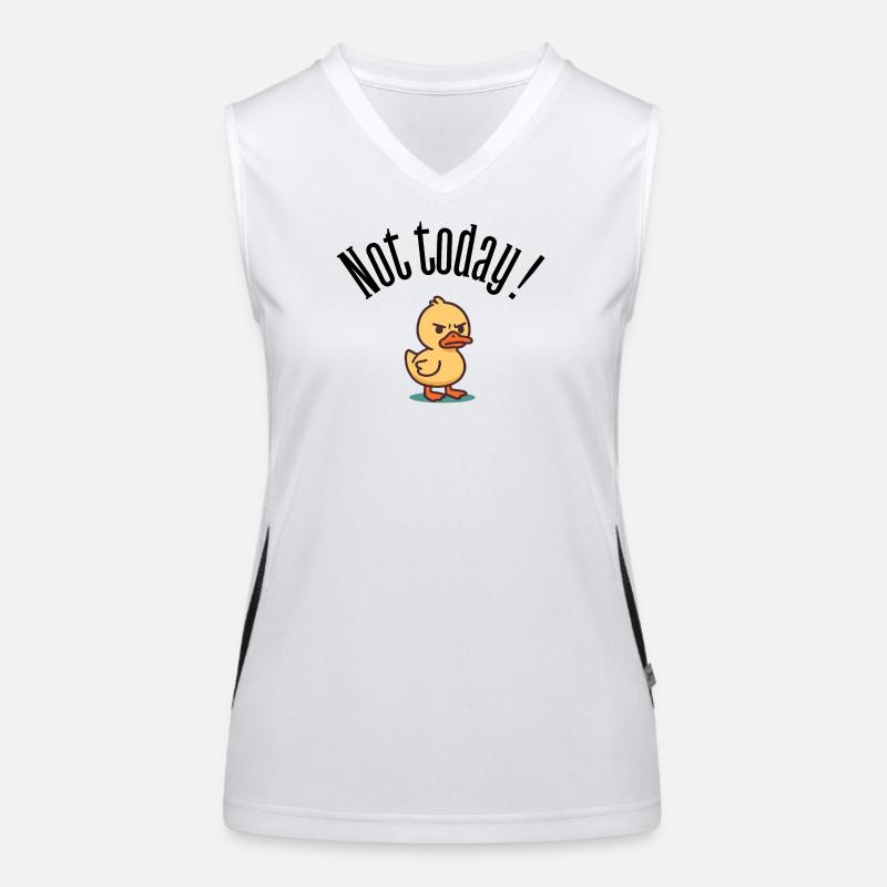 Pas aujourd’hui ! Grumpy Duck Attitude T-Shirt Débardeur respirant contrasté Femme