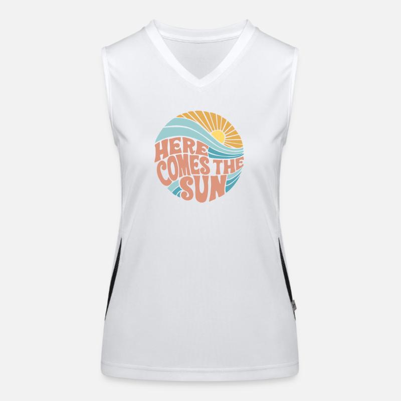Sunrise Wave Letters Circle Women's Functional Contrast Tank Top