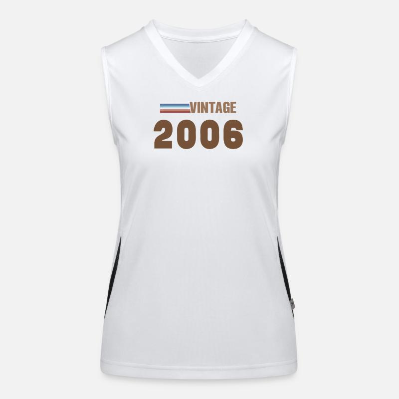 T-Shirt 20 Ans 2006 Script Manuscrit Débardeur respirant contrasté Femme