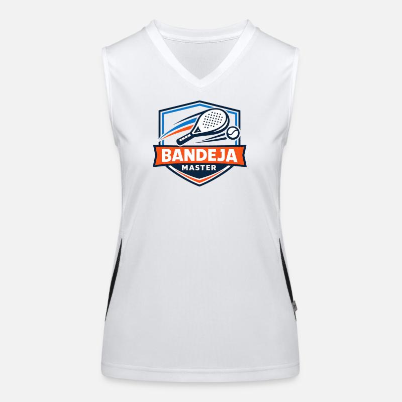 Bandeja Master Tennis Logo Funktionelles Kontrast-Tank Top für Frauen