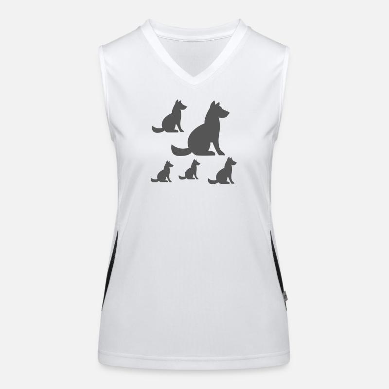 Hunde Funktionelles Kontrast-Tank Top für Frauen