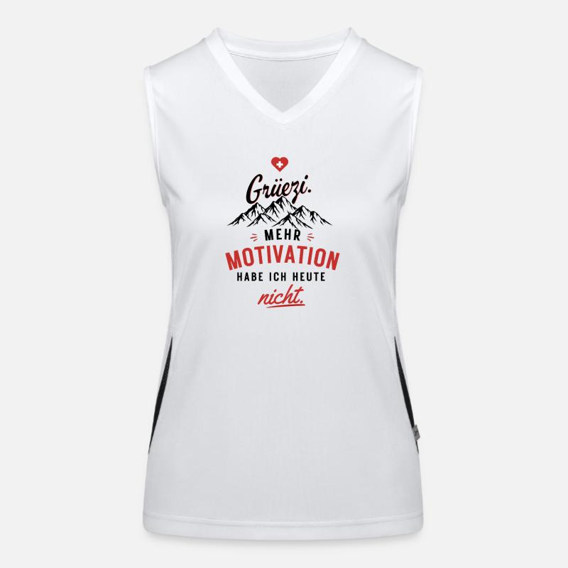 Motivation nicht – Herzrot Script Funktionelles Kontrast-Tank Top für Frauen