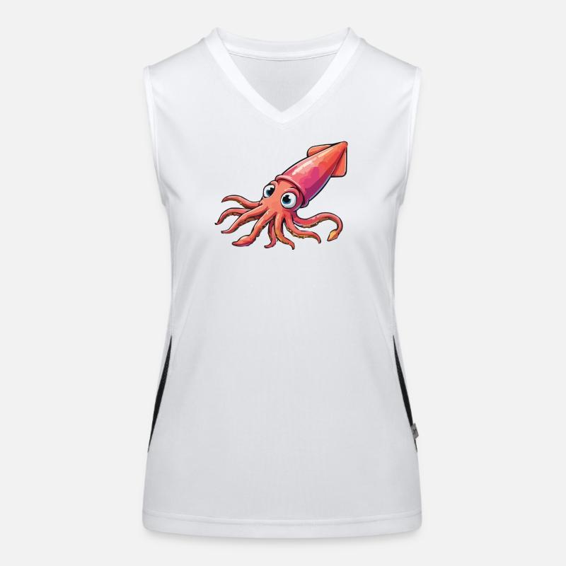 Squid Cartoon Women's Functional Contrast Tank Top