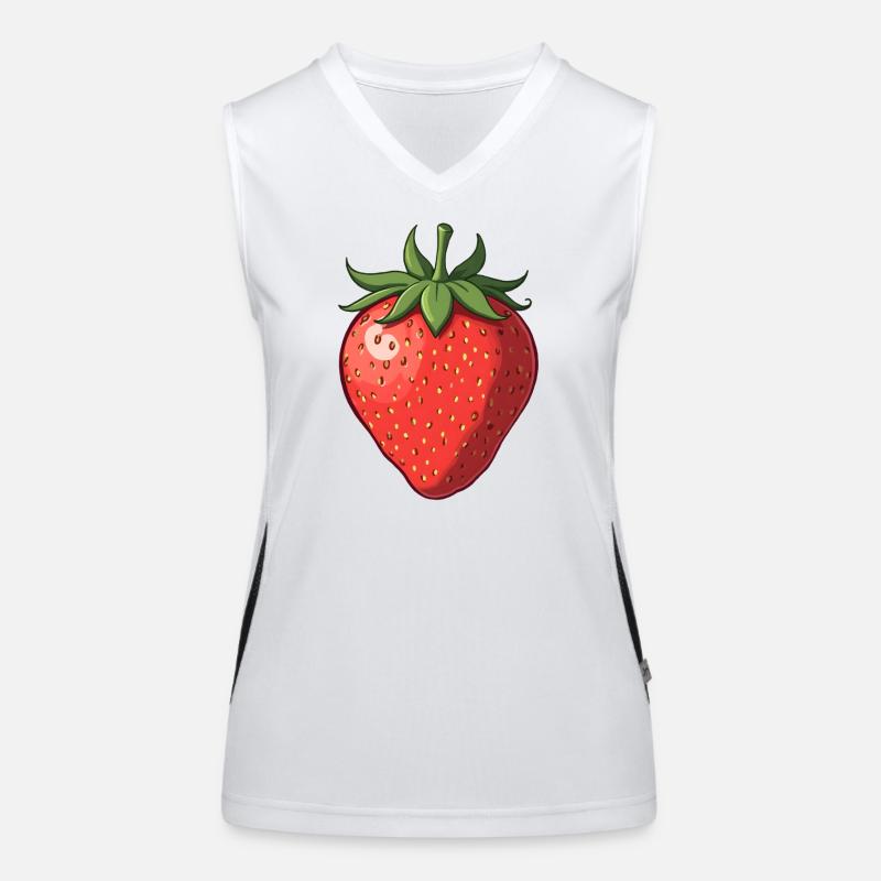 Erdbeere Funktionelles Kontrast-Tank Top für Frauen