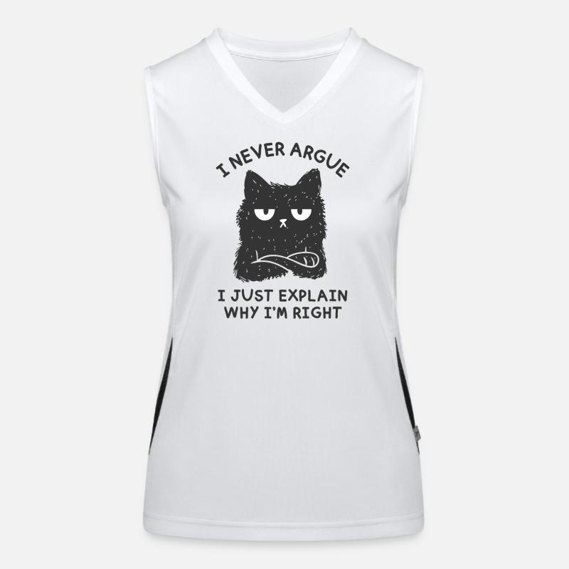 Ich streite nie Funktionelles Kontrast-Tank Top für Frauen