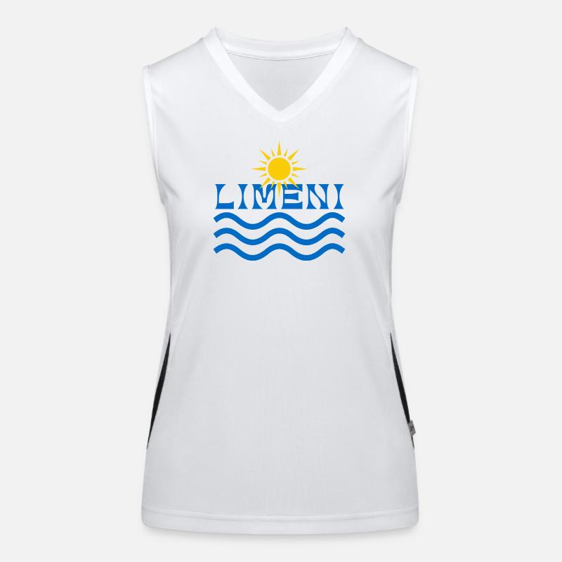 Limeni Sunrise Over Blue Waves Women's Functional Contrast Tank Top