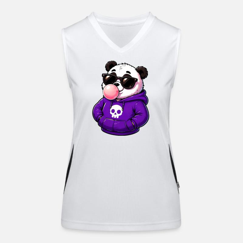 Cool_Panda_Bubblegum_Attitude Débardeur respirant contrasté Femme