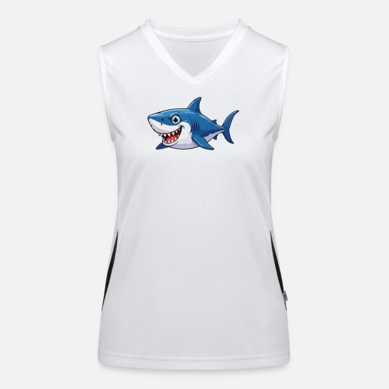 Shark Comic Women's Functional Contrast Tank Top