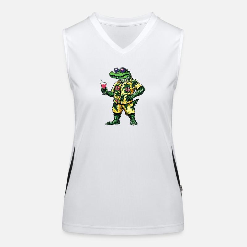 Alligator Comic Summer Women's Functional Contrast Tank Top