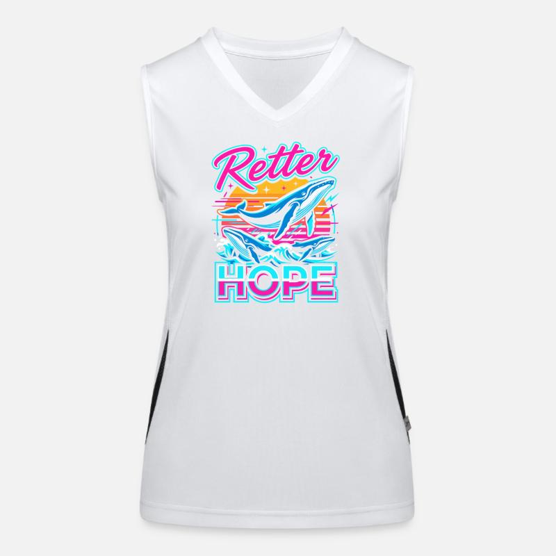 Neon-Wal Hoffnung Funktionelles Kontrast-Tank Top für Frauen