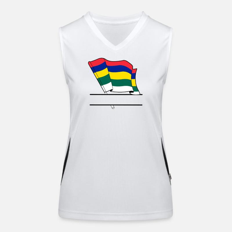 Terschelling Flag – Custom Island Design Women's Functional Contrast Tank Top