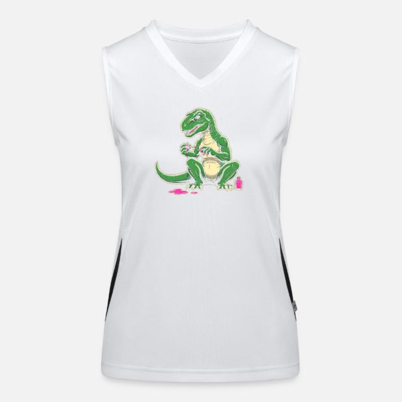 Dino Nagellack Chaos Funktionelles Kontrast-Tank Top für Frauen