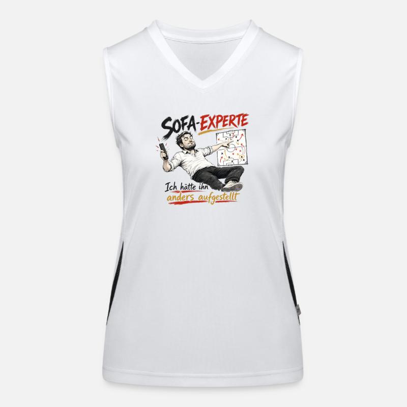 Sofa-Experte Strategie Humor Funktionelles Kontrast-Tank Top für Frauen
