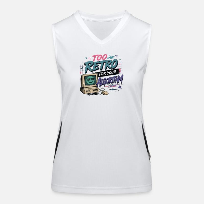 Retro Computer Algorithm Vintage Humor Women's Functional Contrast Tank Top