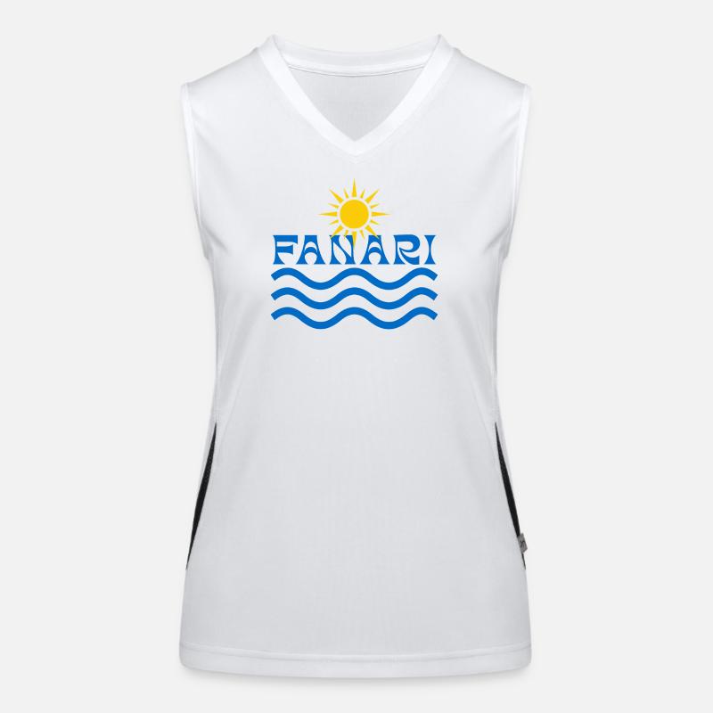 Fanari Sun and Waves Logo Crest Women's Functional Contrast Tank Top