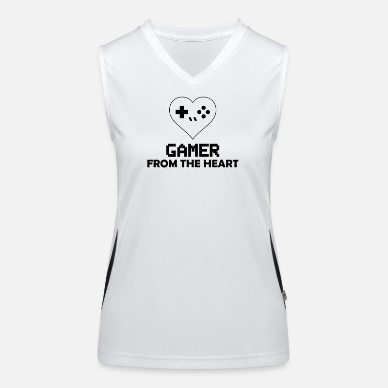 Gamer from the Heart Women's Functional Contrast Tank Top