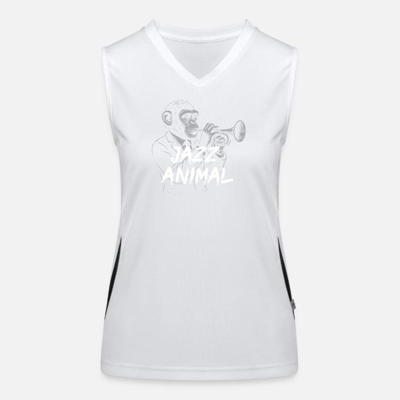 Jazz Animal Monkey Trompete Funktionelles Kontrast-Tank Top für Frauen