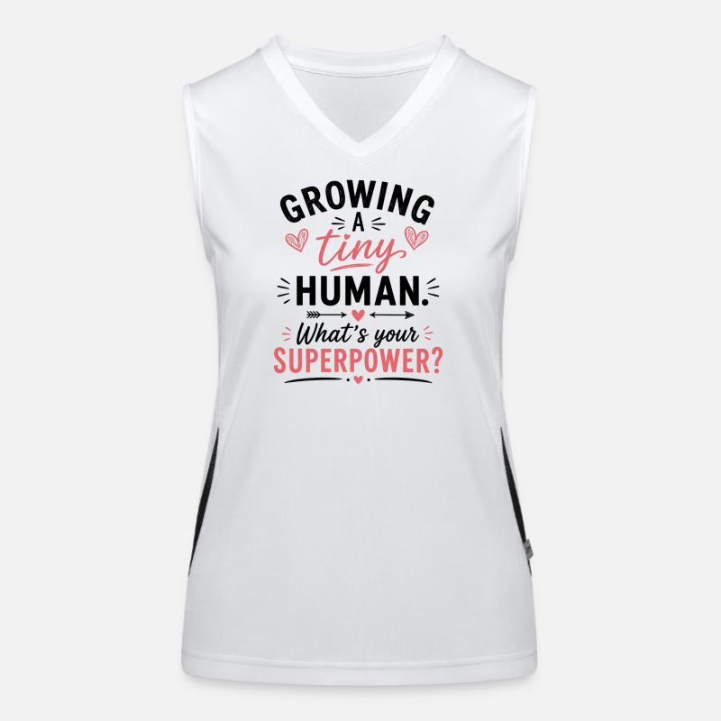 Growing A Tiny Human Funktionelles Kontrast-Tank Top für Frauen