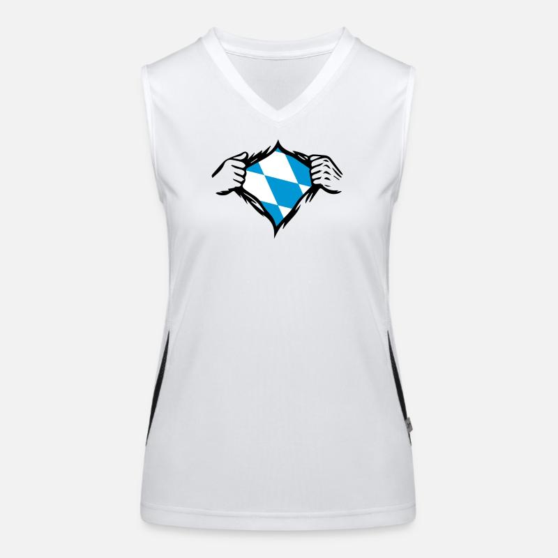 Bavaria Bavarian Flag Flag Women's Functional Contrast Tank Top