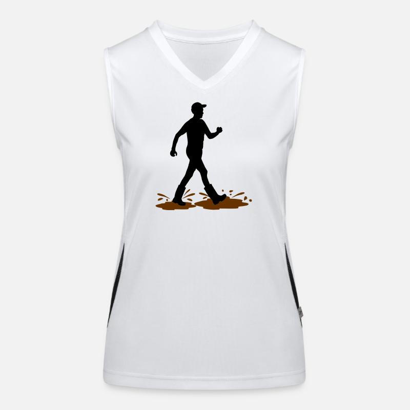 Wadloper Man – Mud Explorer Women's Functional Contrast Tank Top
