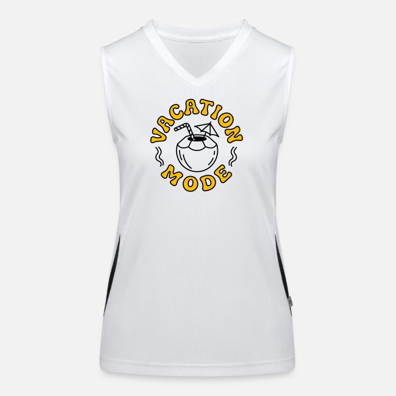 Urlaubsmodus Funktionelles Kontrast-Tank Top für Frauen