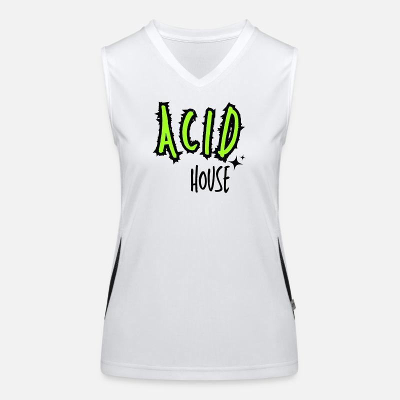 Acid House. Funktionelles Kontrast-Tank Top für Frauen