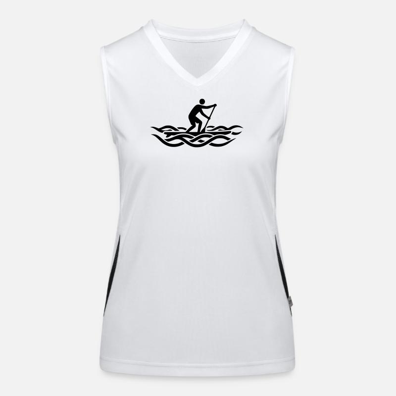SUP Board Stand Up Paddling Wave Surfing Women's Functional Contrast Tank Top