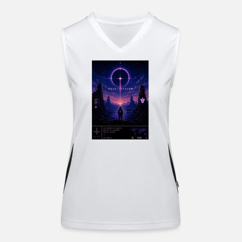 VOID//VISION – Pixel Void Dreams Funktionelles Kontrast-Tank Top für Frauen
