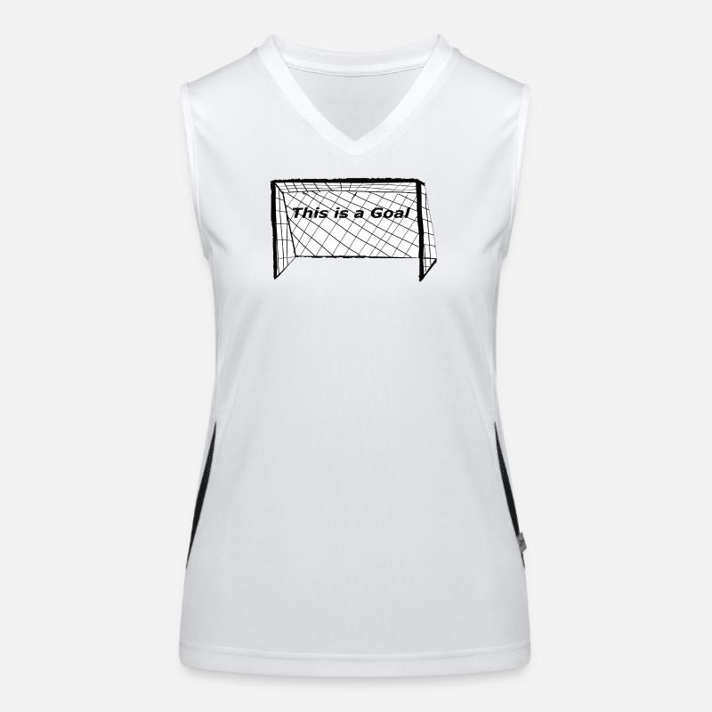 Tornetz-Motiv: Das ist ein Tor Funktionelles Kontrast-Tank Top für Frauen