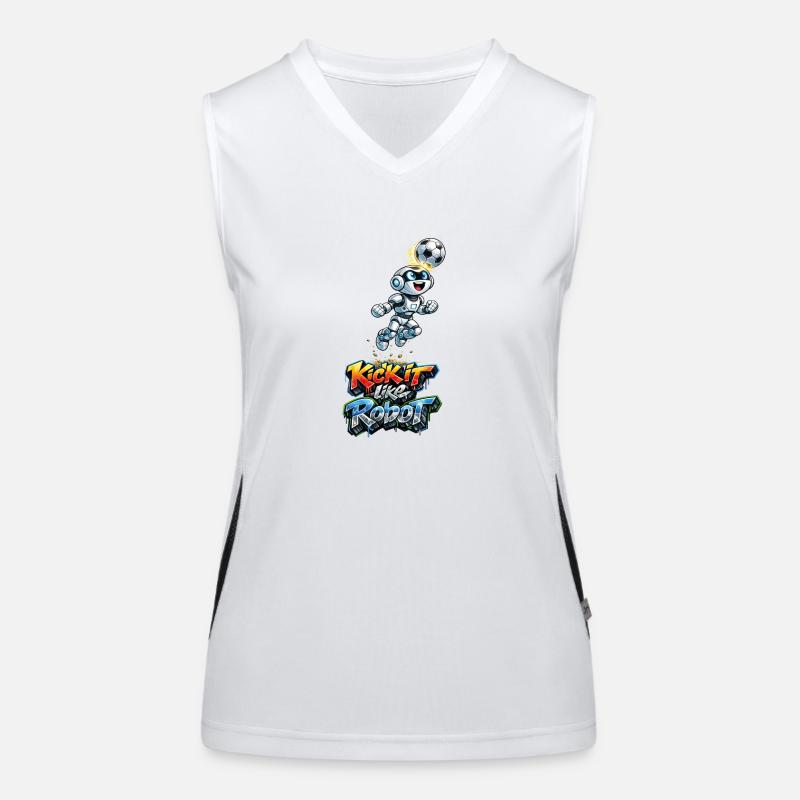 Kopfball Roboter Funktionelles Kontrast-Tank Top für Frauen
