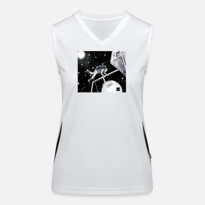 Space Explorer in Orbit Women's Functional Contrast Tank Top