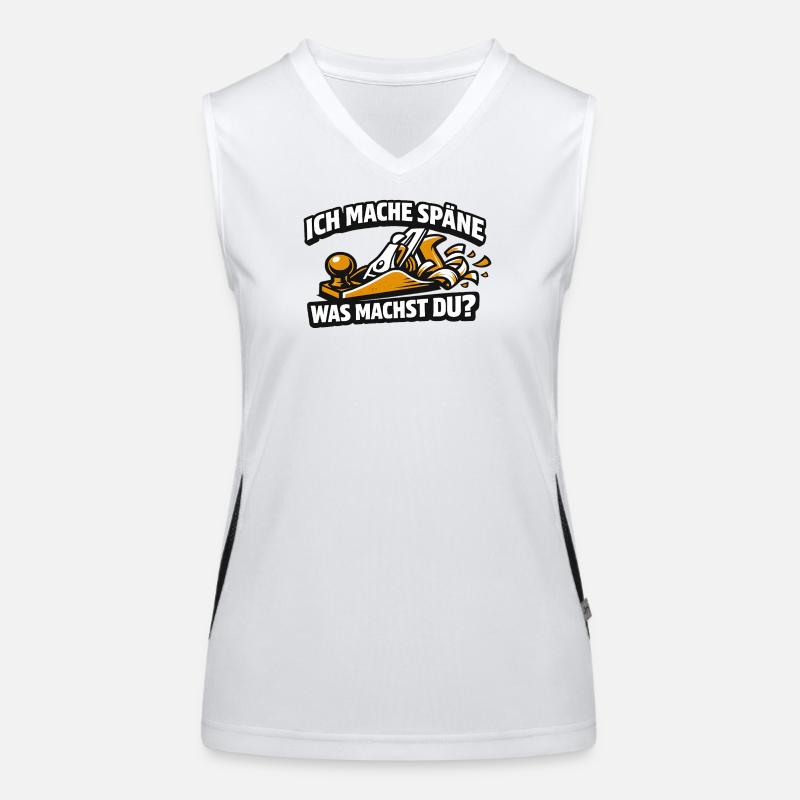 Ich mache Späne Was Machst Du Funktionelles Kontrast-Tank Top für Frauen