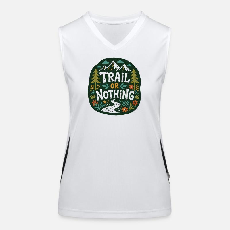 Trail or Nothing Mountain Running Design Women's Functional Contrast Tank Top