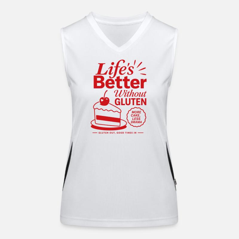 Life Is Better Without Gluten Women's Functional Contrast Tank Top