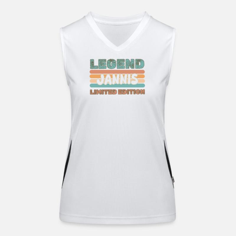 Spruch Jannis Funktionelles Kontrast-Tank Top für Frauen