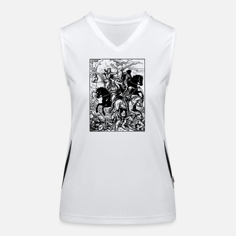 Vier Reiter der Apokalypse Funktionelles Kontrast-Tank Top für Frauen