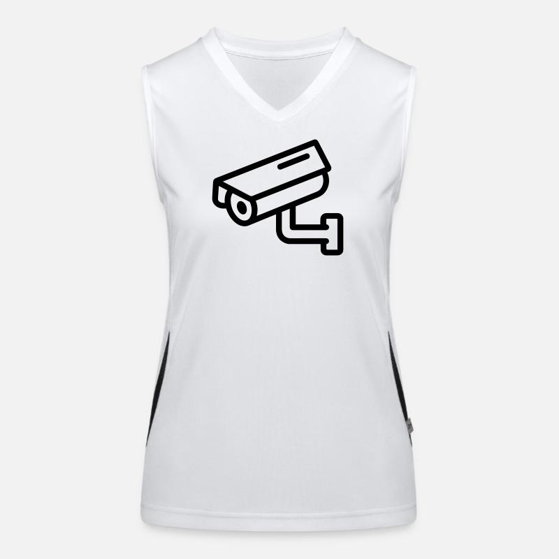 Surveillance camera Women's Functional Contrast Tank Top