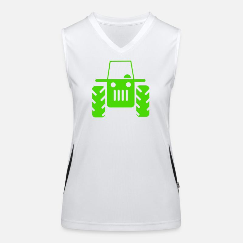 Retro Traktor  Funktionelles Kontrast-Tank Top für Frauen