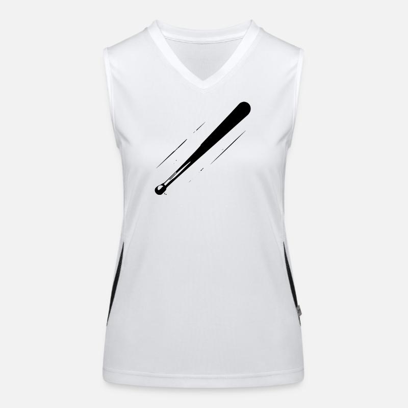 Baseball Bat Sketch Women's Functional Contrast Tank Top