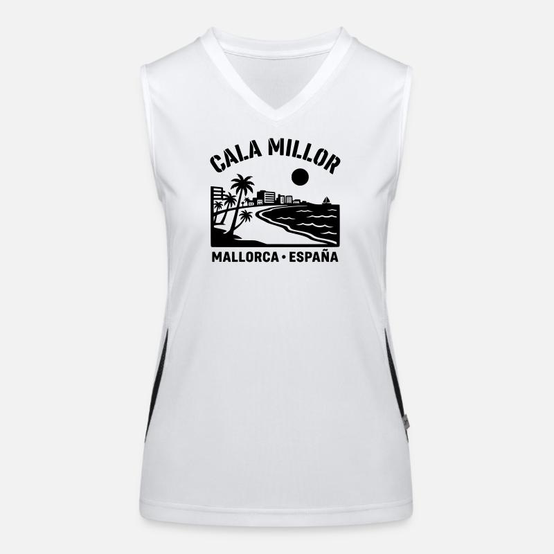 cala millor Mallorca Funktionelles Kontrast-Tank Top für Frauen