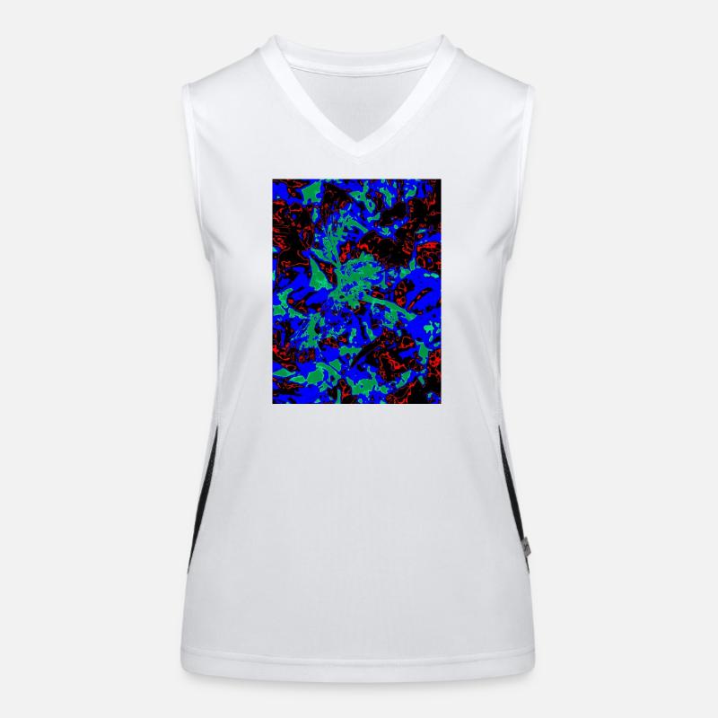 Neon Bloom Nebula Women's Functional Contrast Tank Top