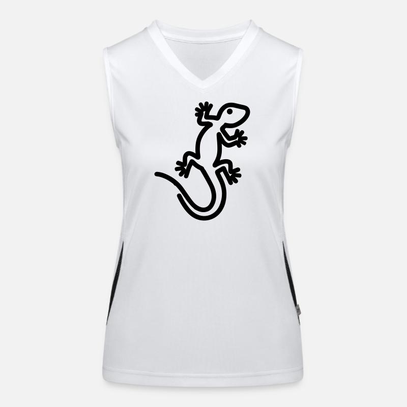 Eidechse Funktionelles Kontrast-Tank Top für Frauen