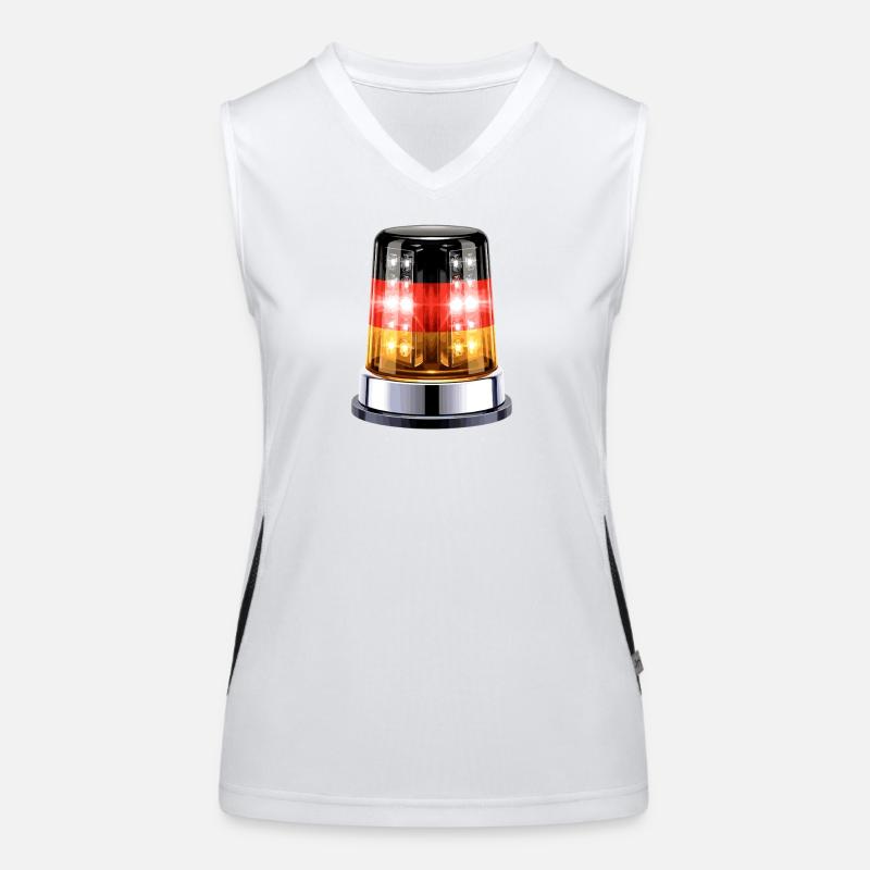 Hyperrealistic Germany Siren Beacon Women's Functional Contrast Tank Top