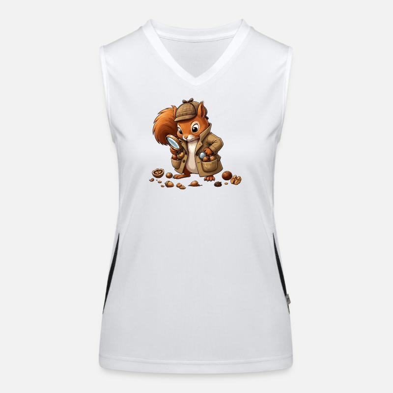Detektiv Eichhörnchen Mantel Funktionelles Kontrast-Tank Top für Frauen