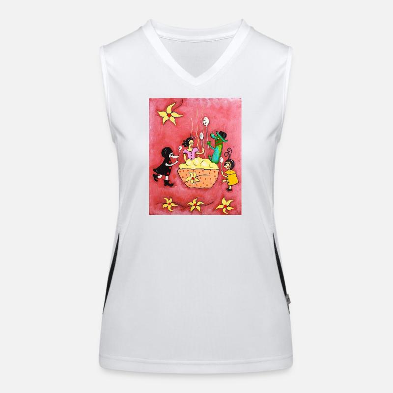 Vanille Pudding Funktionelles Kontrast-Tank Top für Frauen