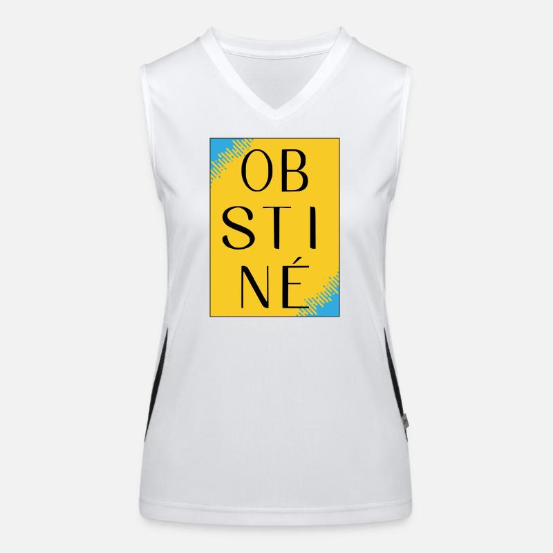 Obstiné en contraste jaune Débardeur respirant contrasté Femme