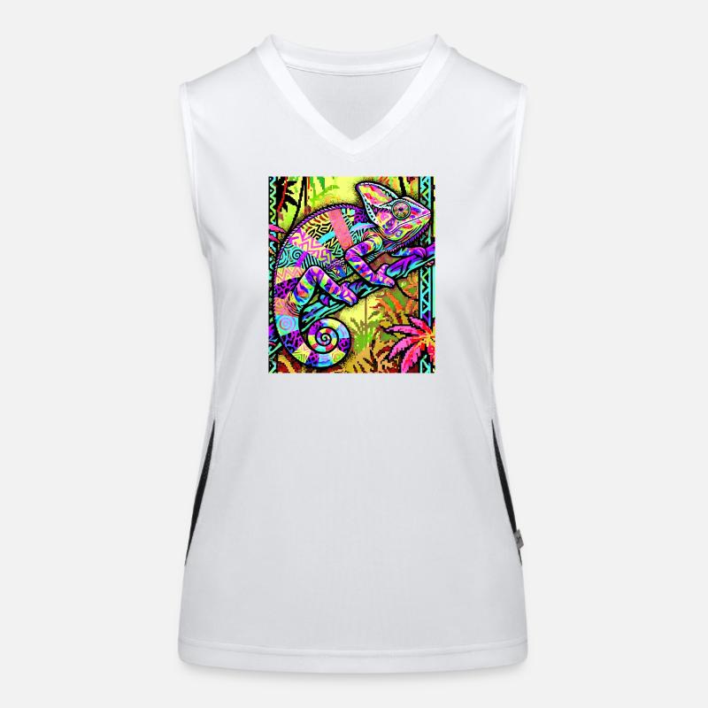 Chamäleon Funktionelles Kontrast-Tank Top für Frauen