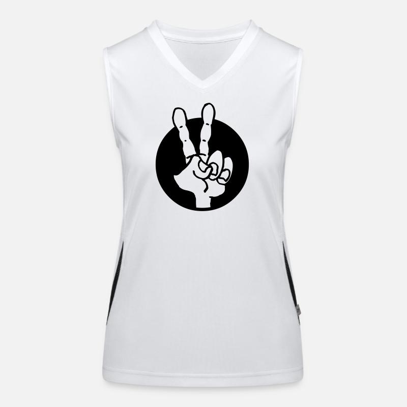 Hand frieden Funktionelles Kontrast-Tank Top für Frauen